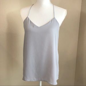 BOGO Express Gray flowy tank top